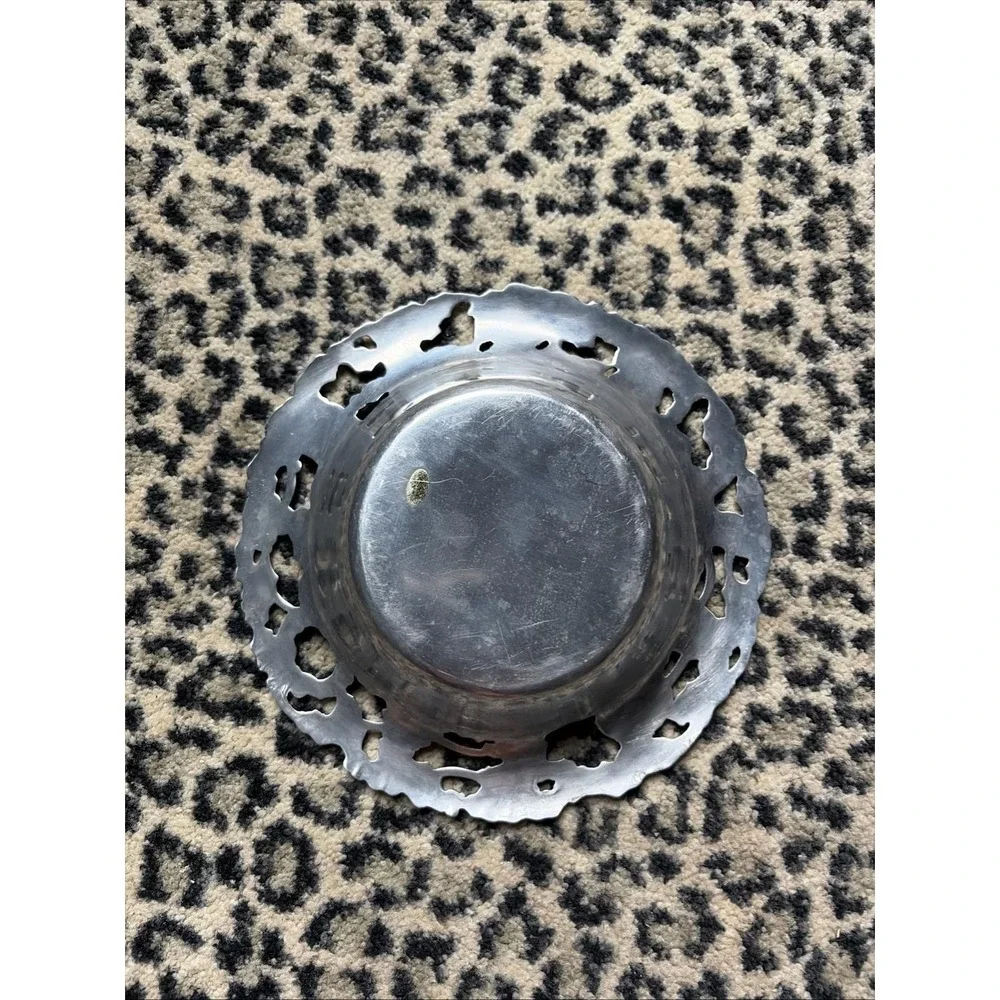 Vintage Home For‎ The Holidays Pewter Bowl 1997 Christmas Decor Serving 🎄🎅☃️